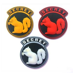 Wholesale Embossed PVC Patch for Bags clothes Custom Soft PVC Rubber Patches 