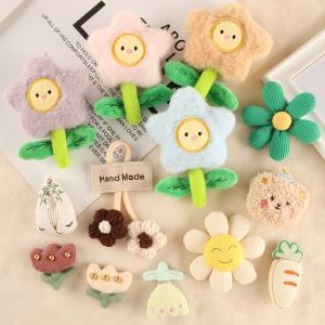 flower embroidered patches diy applique for girl